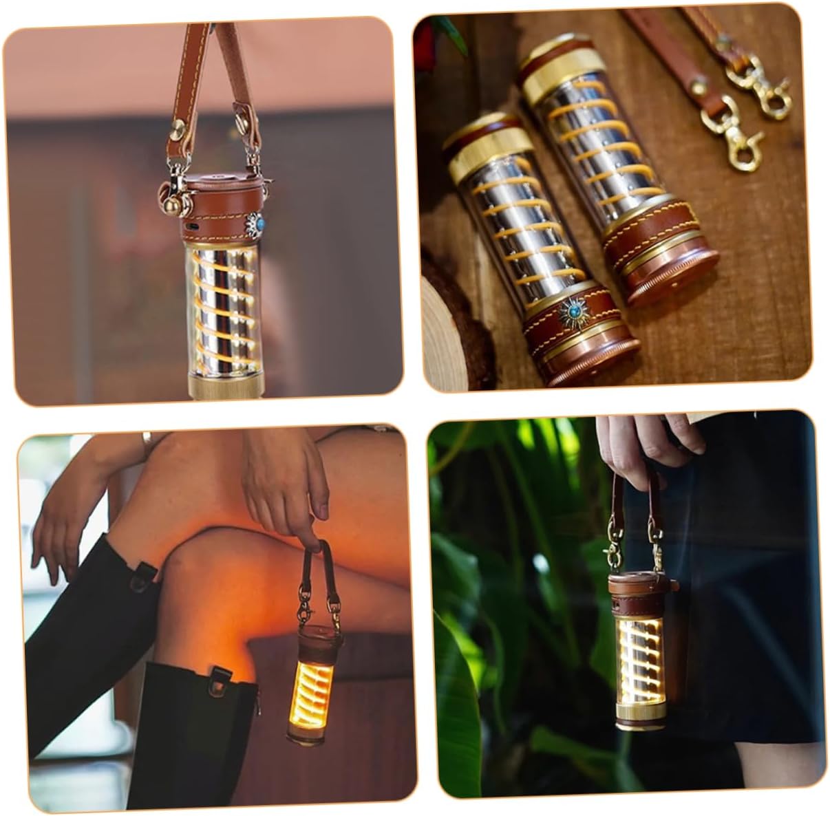 balacoo 1set Camping Lantern Strap Leather Hanging Carrier for Lanterns Lightweight Accessory for Outdoor Camping Use