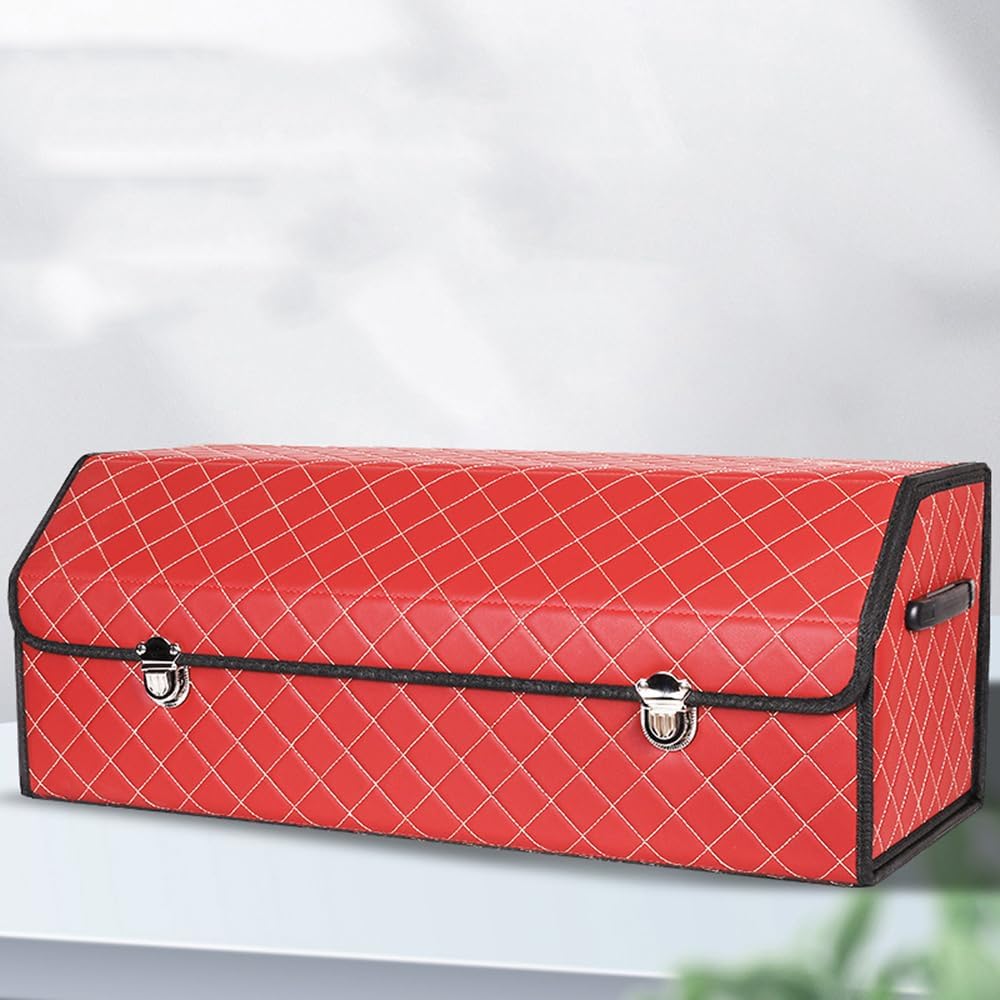 Organizador Maletero Coche para Crossroad 2009, Bolsa de Almacenamiento Plegable para Ordenar el Interior Declutter Impermeable,C-Red-75 * 32 * 30cm
