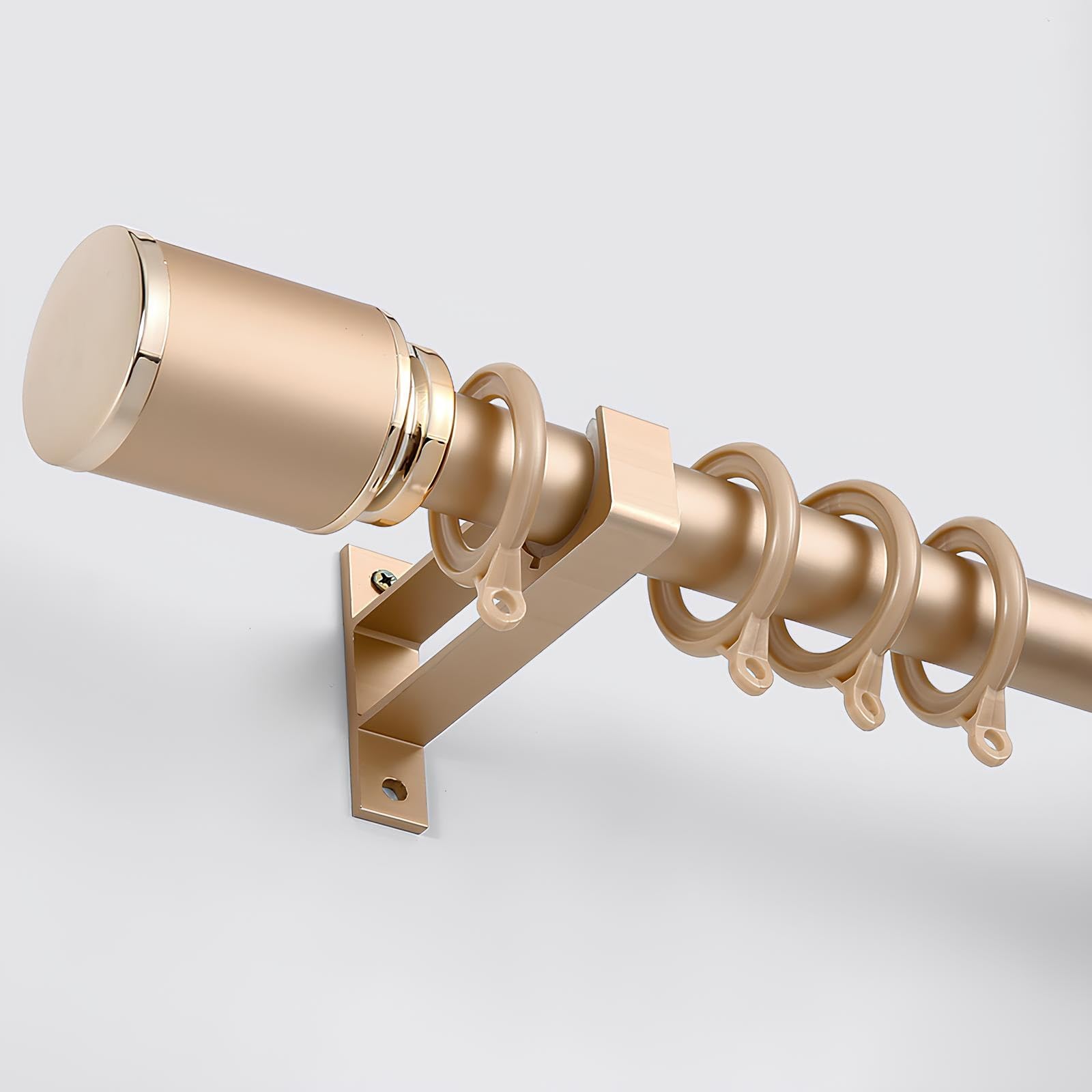 GLDYTVF Adjustable Curtain Poles for Windows 70-600cm - 28mm Metal Rods for Eyelet & Roman Curtains - Stylish Gold Finish with Brackets - Perfect for Room Dividers (280cm)