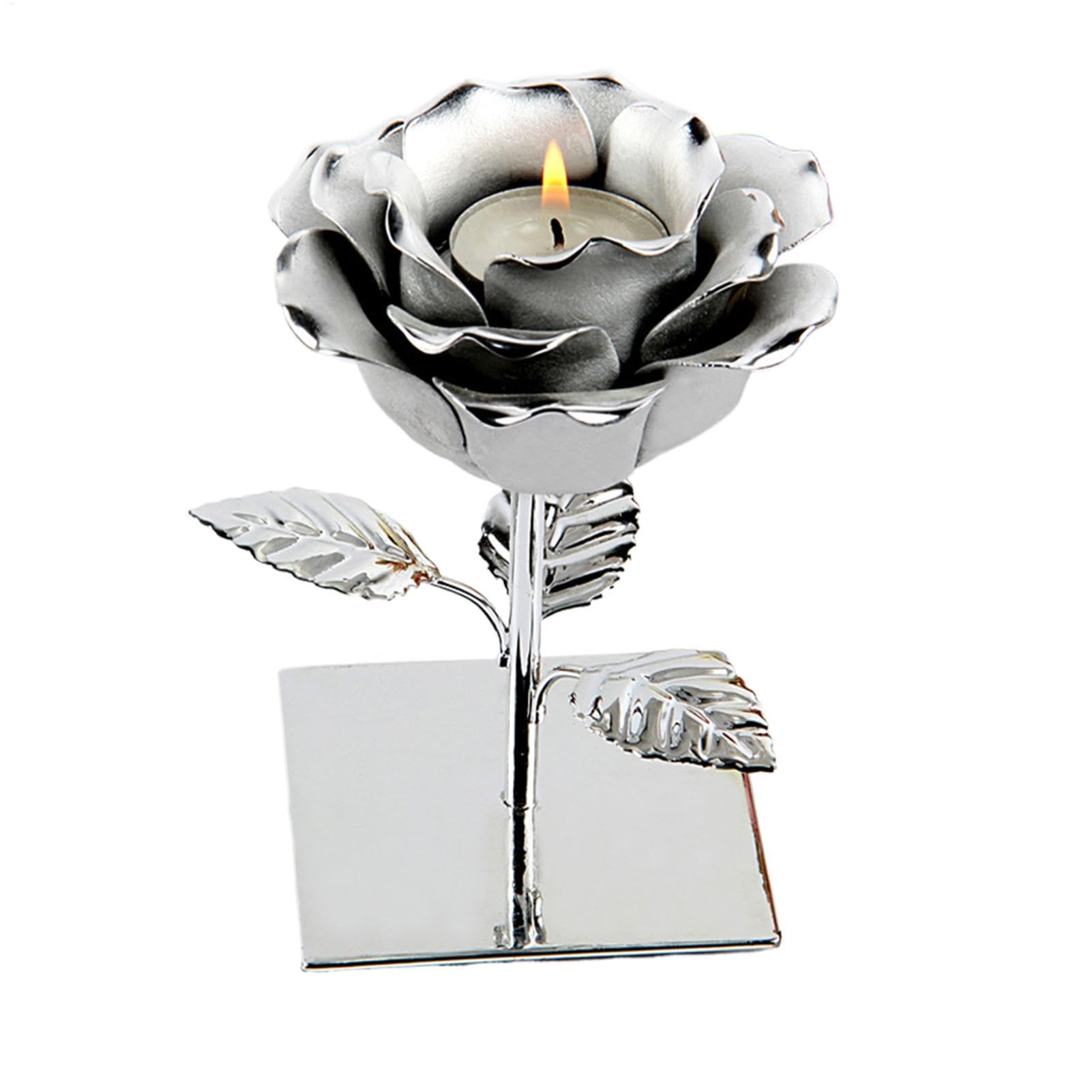 Bougeoir rose pour une ambiance romantique lors de vos dîners