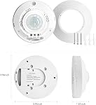 RAYZEEK Motion Sensor Light Switch,2200W,110V-265V,Ceiling Sensor PIR Occupancy Motion Detector,360 Motion Sensor,8-12M High Sensitive Ceiling Motion Sensor Switch(10A,Neutral Wire Required)
