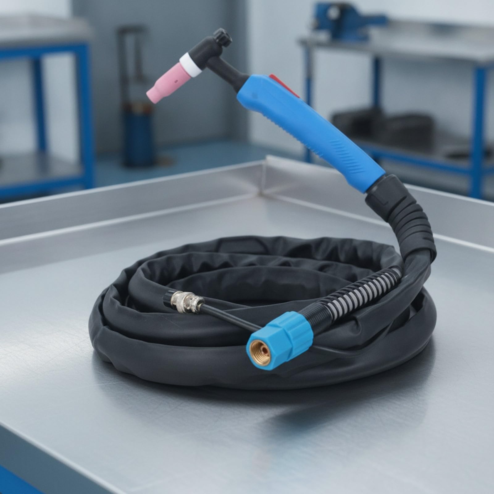 Sharplace Antorcha con Tubo Ergonómico, Antorcha Refrigerada por, Refrigeración Eficaz, Herramienta, para Taller, Reparaciones, 4M, Wp17