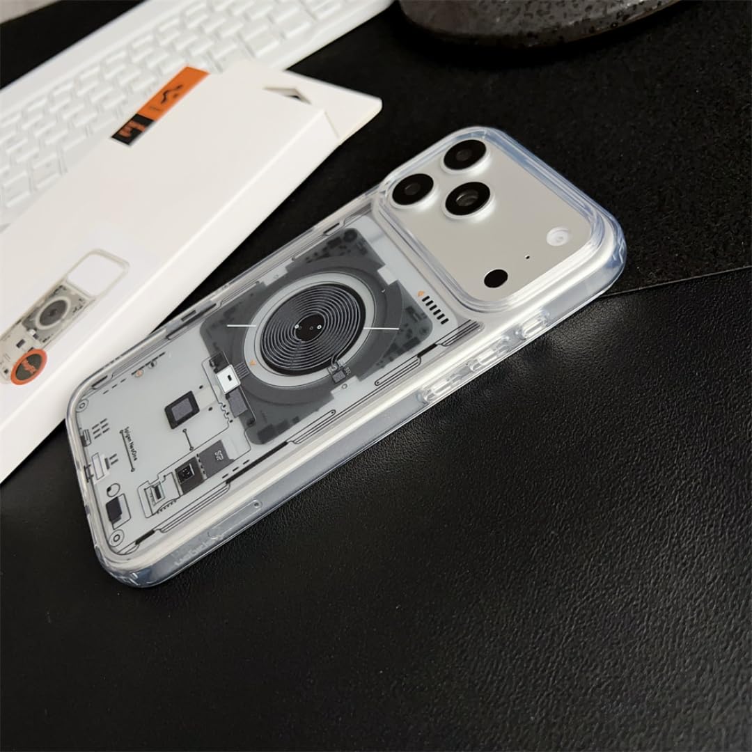 Étui magnétique pour iPhone Air avec Protection Contre Le Chargement sans Fil (pour iPhone Air/Transparent)