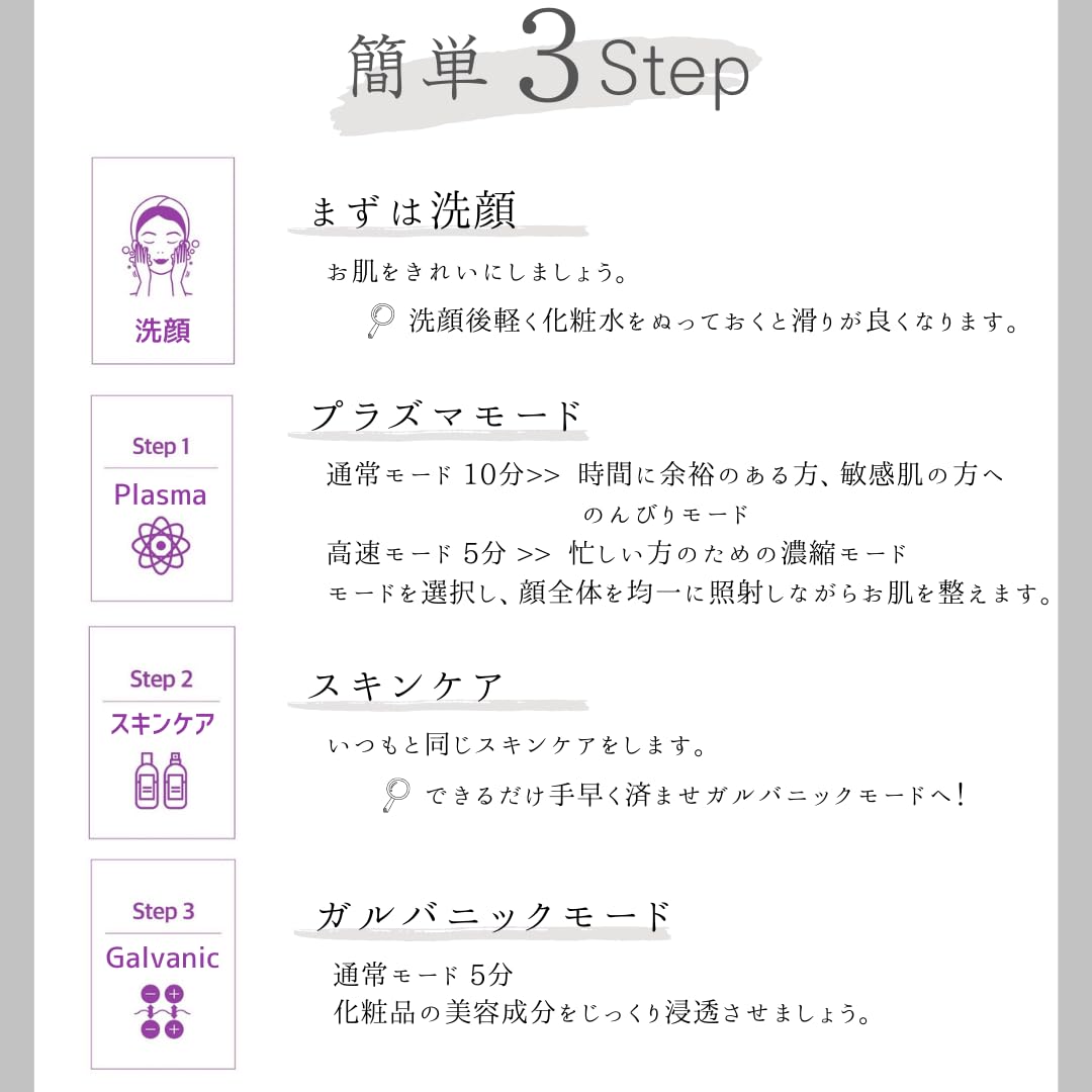 Amazon.co.jp: Plalucy プラルシ 美顔器 プラズマ ガルバニック 微細