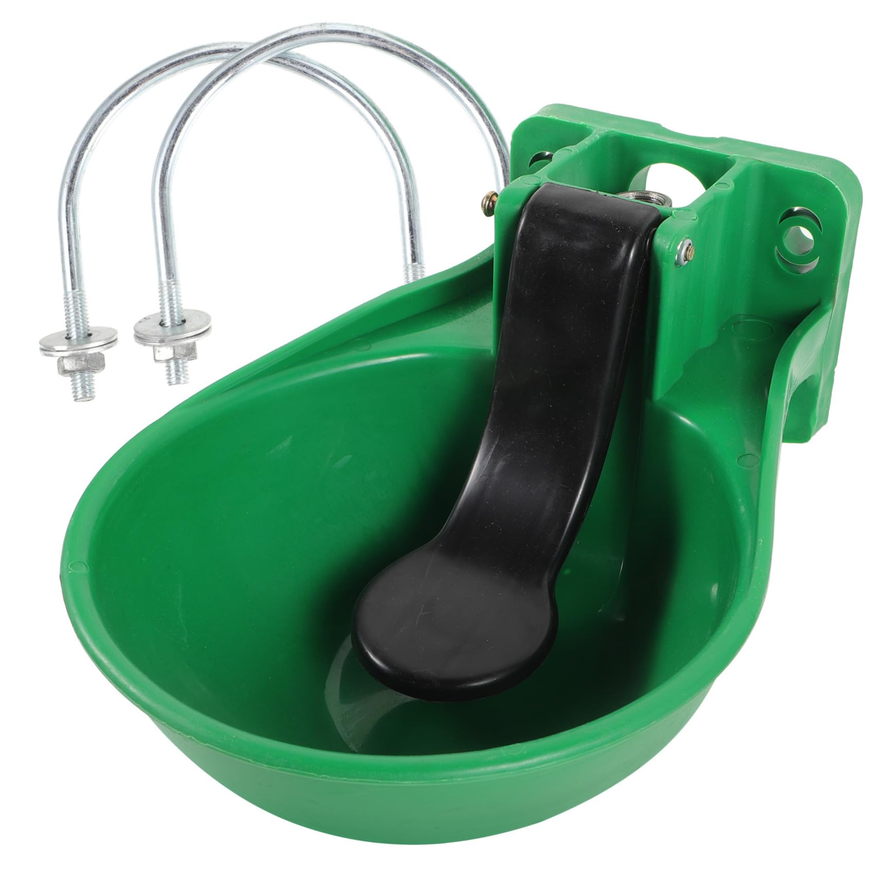 ibasenice Ciotola Automatica per Acqua Potabile Mucche da Bestiame Grande Capacità in Plastico Valvola in Rame Antiperdita Abbeveratoio Verde per Allevamento