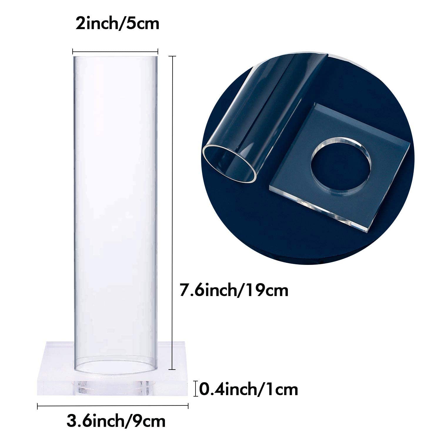 Supporto per scrunchie, organizer per display in acrilico, per capelli trasparenti, per braccialetti perfetti per adolescenti, ragazze, donne, regali (2 pezzi
