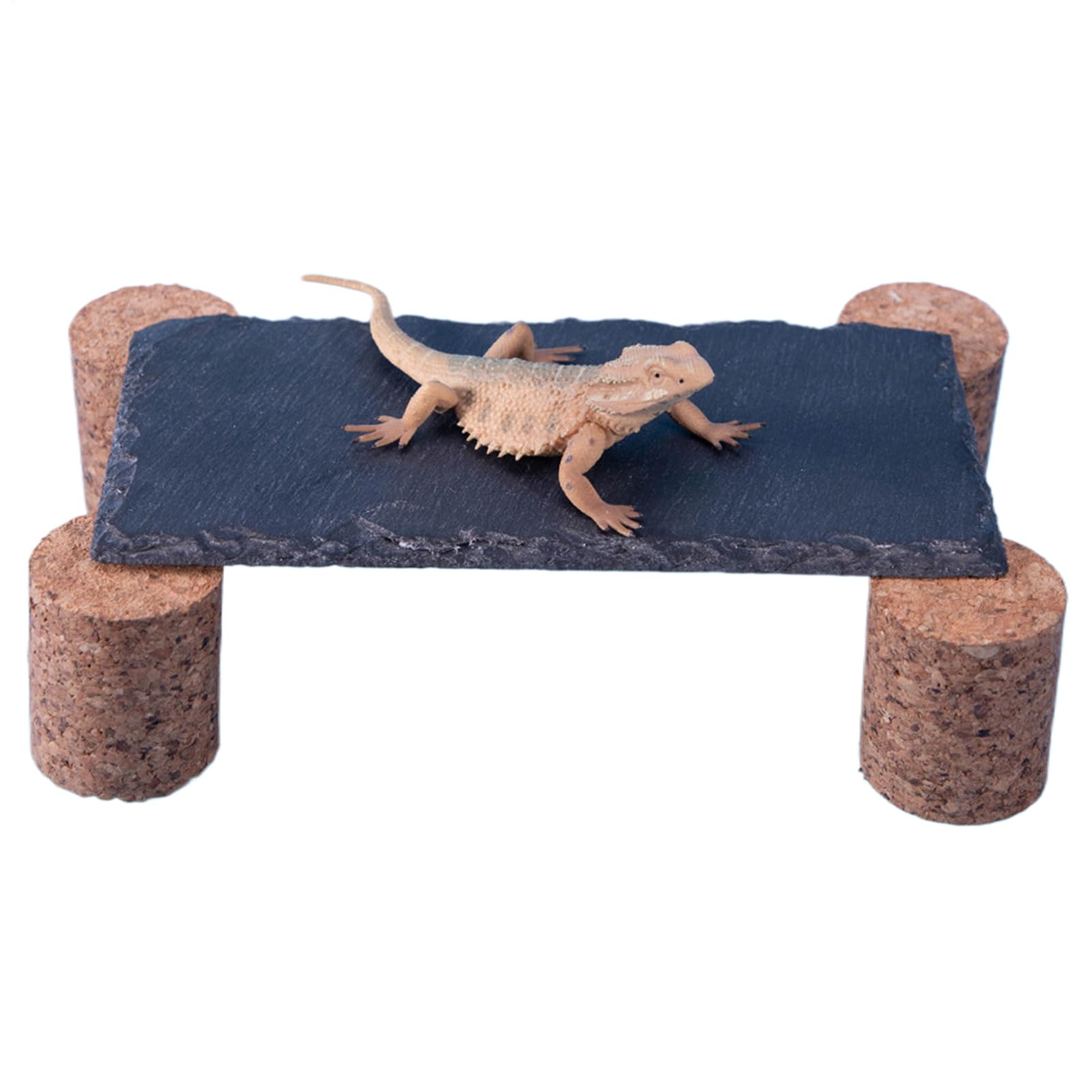 Sonnenbadestein für Reptilien – Heizstein für Schildkröten mit Erdspieß – feuchtigkeitsbeständig, natürlich, für Klettergerüste Aquarium Terrarium Gecko Schildkröte Schlange