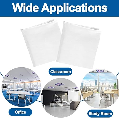 Vista 11 de Paquete de 4 cubiertas de luz fluorescente para luz de techo, filtros de luz escénicos de Navidad para aula, oficina, hogar, cubierta de luz Patrón 3