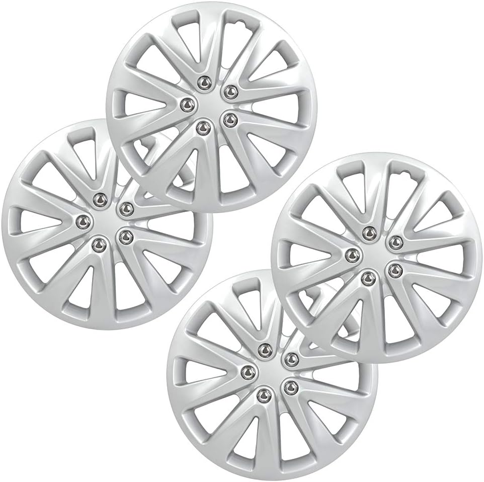 AUTOMUTO (Set of 4 Hub Caps for 16in Wheels Rim Cover - Hubcaps 16 inch Snap On Wheel Covers For Ford F-150 F-250 Super Duty, Focus, Freestar