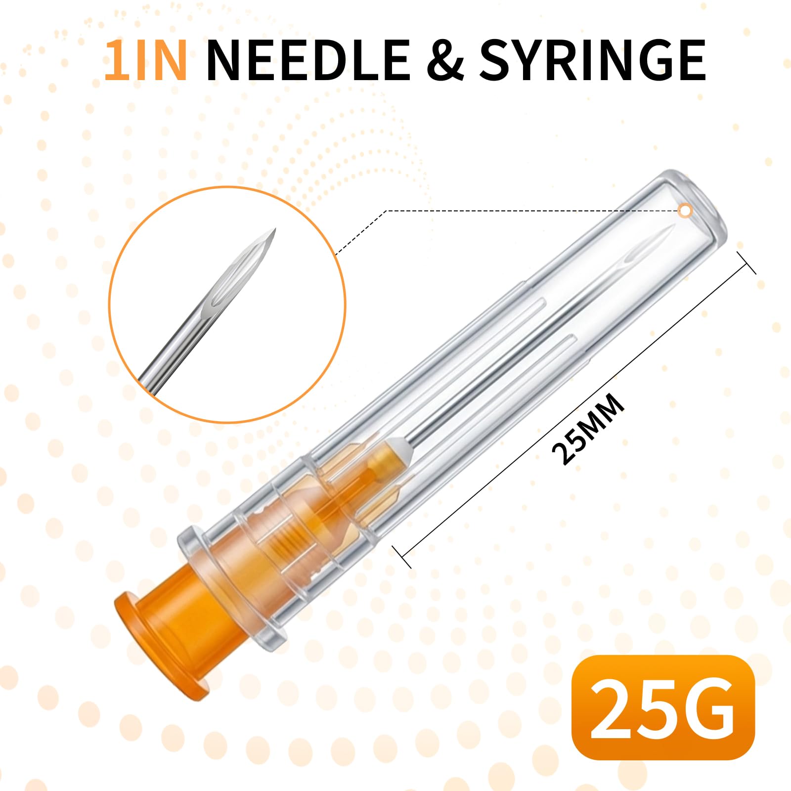15 Pack 3ml/cc 25G × 1"(25mm) Lab Tools, Luer Lock, School Laboratory — Amazon image 3