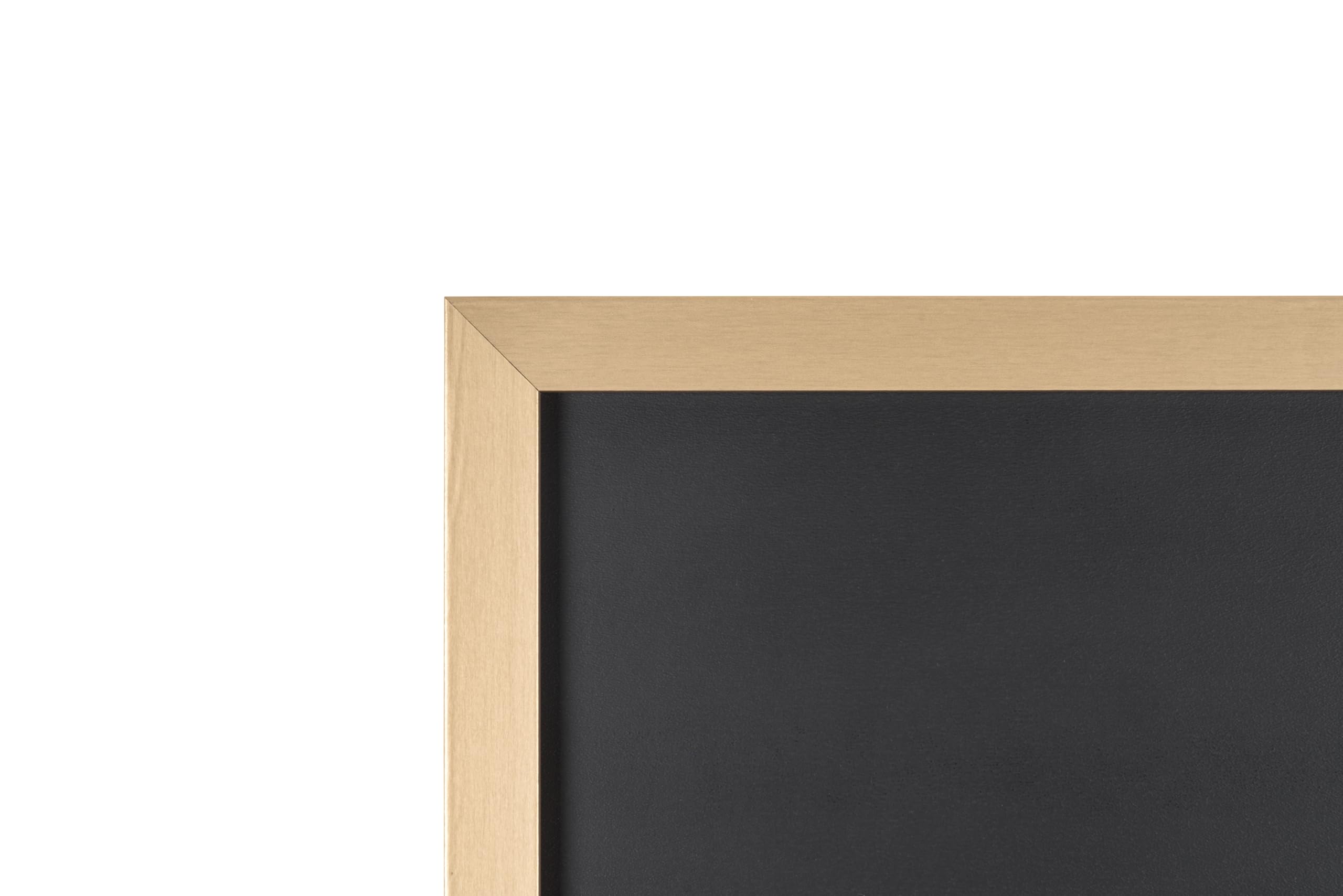 Bi-Office Gold & Silver Tableau Noir Tableau à craie 60 x 40 cm Cadre en MDF Doré (Lot de 2)