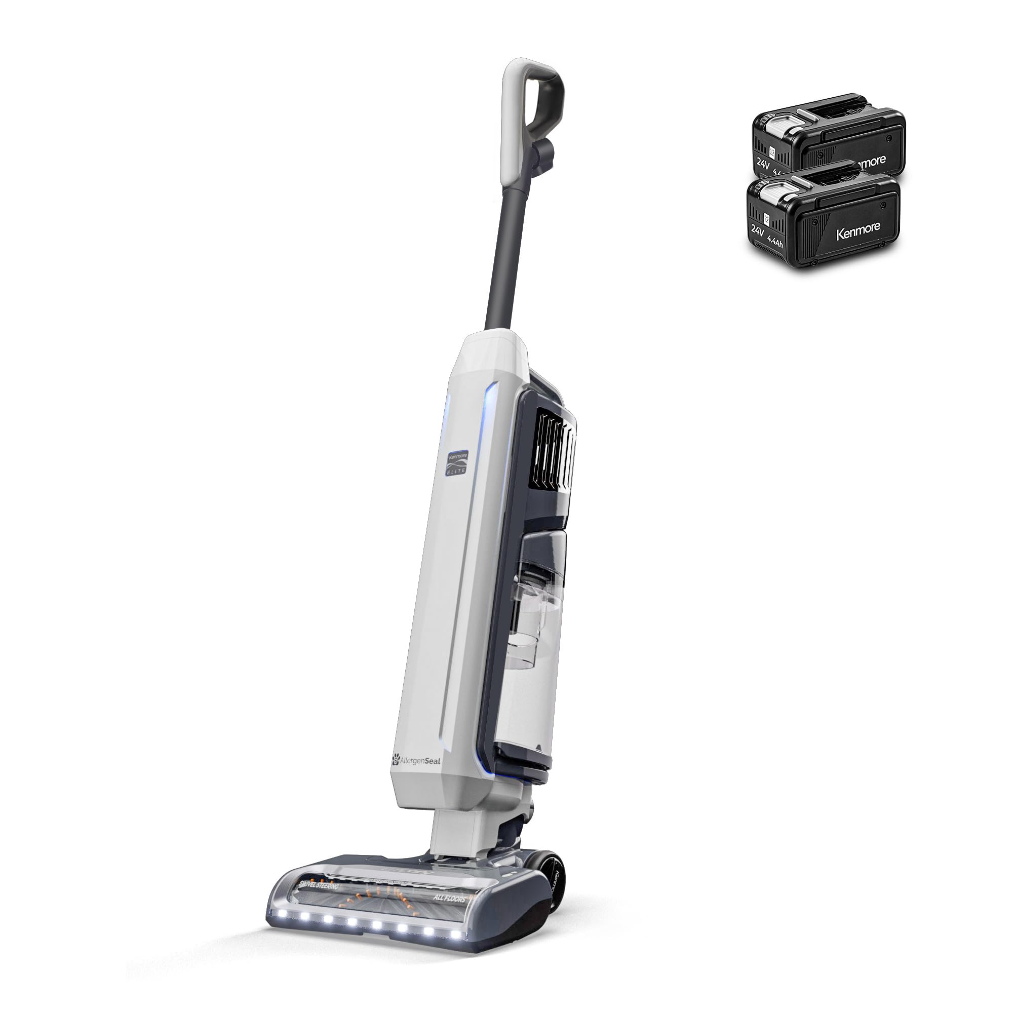 Kenmore CU7005 Litening 24V Cordless Upright Vacuum with Lift-Up & Hair Eliminator Nozzle, Brushless Motor, Up to 80 Mins of Runtime, HEPA Filter &