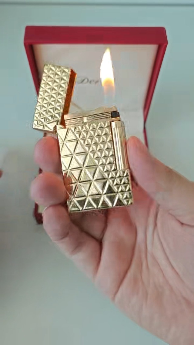 Encendedor metálico rellenable JIANCHEN estilo Art Deco miniatura 7