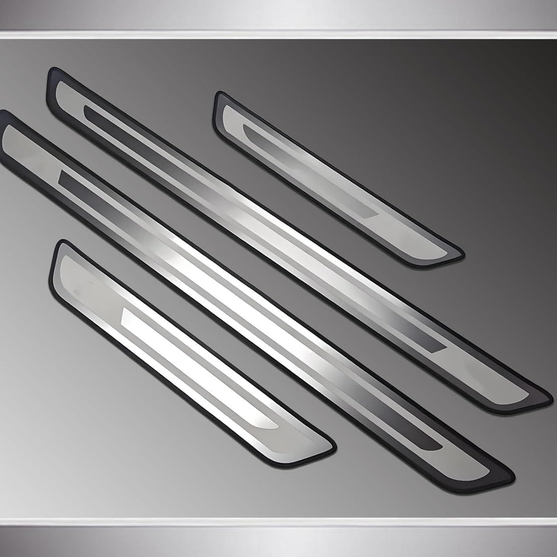 Woniyal Car Door Sill Protector for Citroen C3 Aircross 2 (II) I 2017-2025, Stainless Steel Scuff Plates Automotive Entry Threshold Guard Scratch Resistant Trim 4-Pack