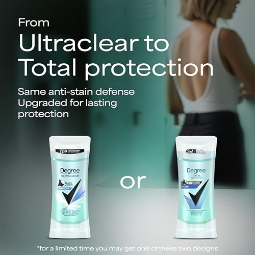 Image of Degree Antiperspirant for Women Protects from Deodorant Stains Pure Clean Deodorant for Women 2.6 oz