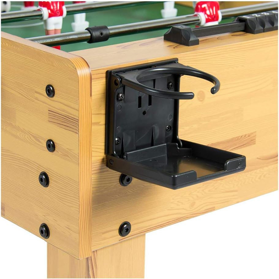 Standard Competition Size 48" Foosball Soccer Game Table Cup Holders 2 Balls Composite Wood and Chrome-Finished Steel 48"(L) x 24"(W) x 33"(H) of Set