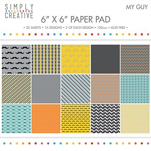 Trimcraft SCPAD004 My Guy 6 x 6 Simply Creative Paper Pad (30 Pack) by Trimcraft