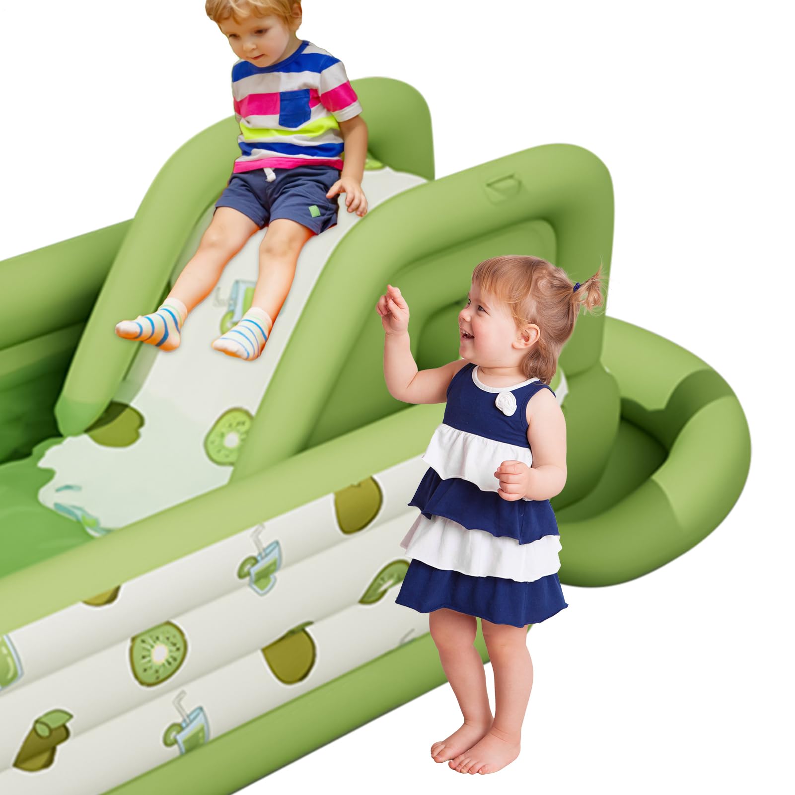 Tobogán acuático para Piscina | Tobogán de baño para niños, Inflable Estable para niños, acuático para divertirse en Familia, Patio, Lado de la Piscina, Camping, Lago, Vacaciones