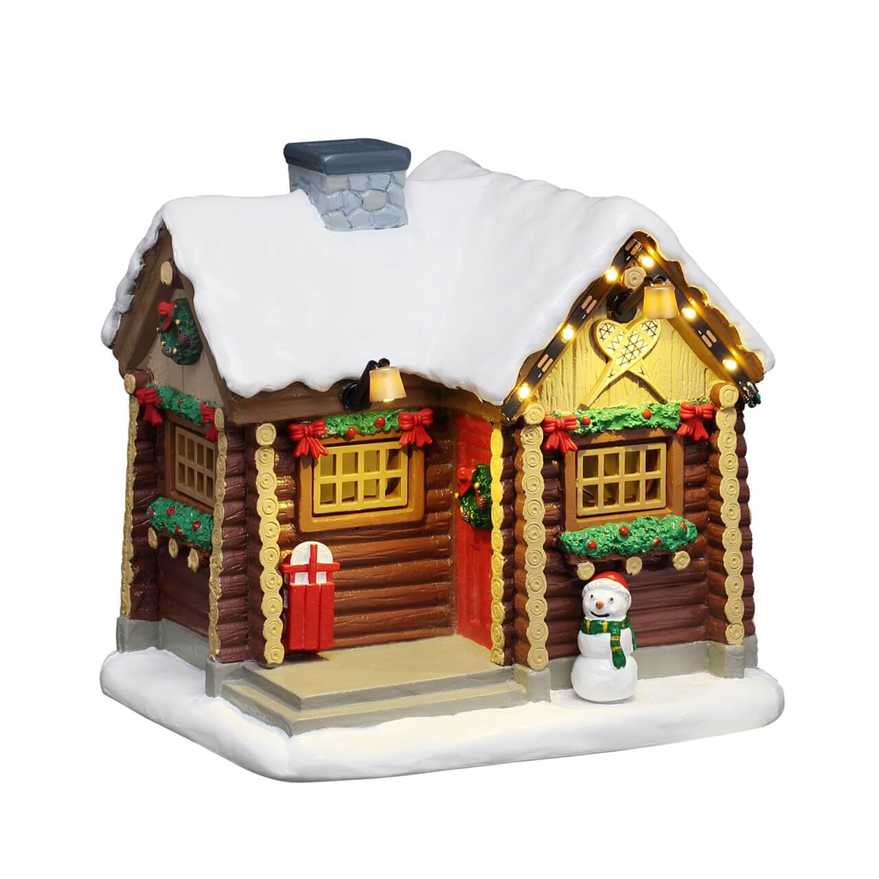Lemax Multicolor Snowshoe Cabin, Table Accents, #64680