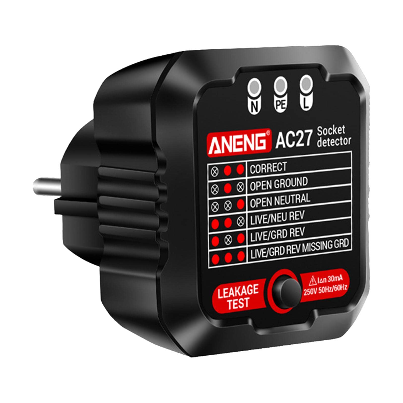 Outlet Tester Electrical Wall Plug Breaker Finder Phase Check Phase Detector Black|Other Test & Measurement|Business & Industrial-image-8