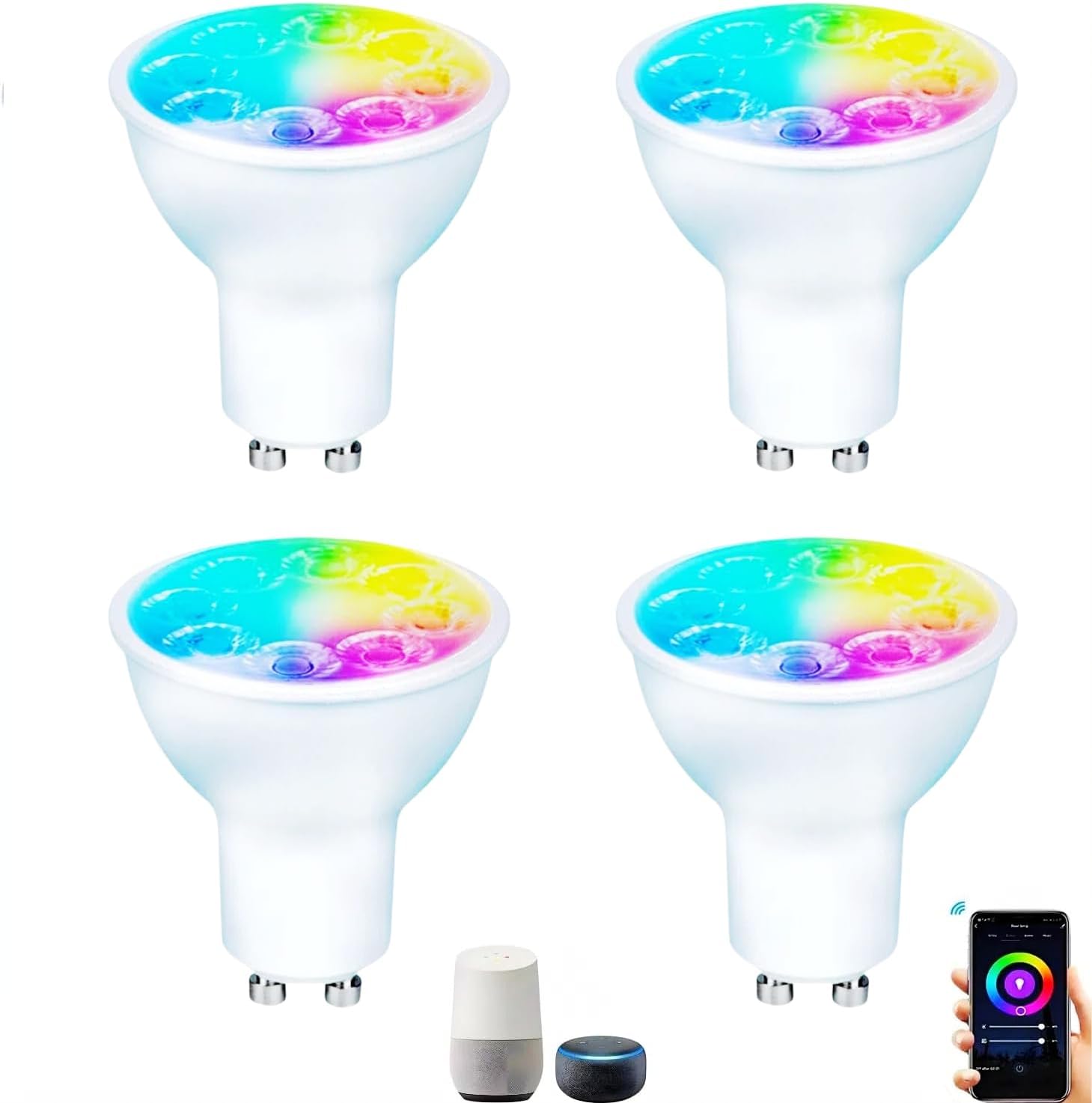 Smart Gu10 LED Bulbs Dimmable Color...