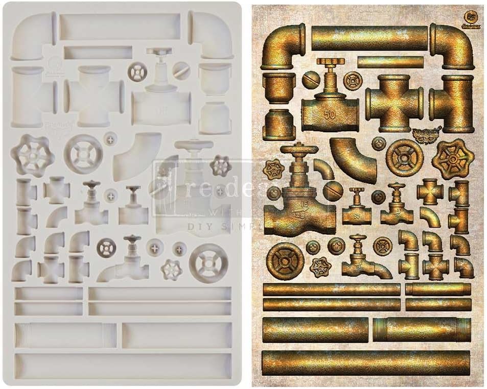 Finnabair - Moulds - Rusty Pipeline - 1 pc, 5x8 in