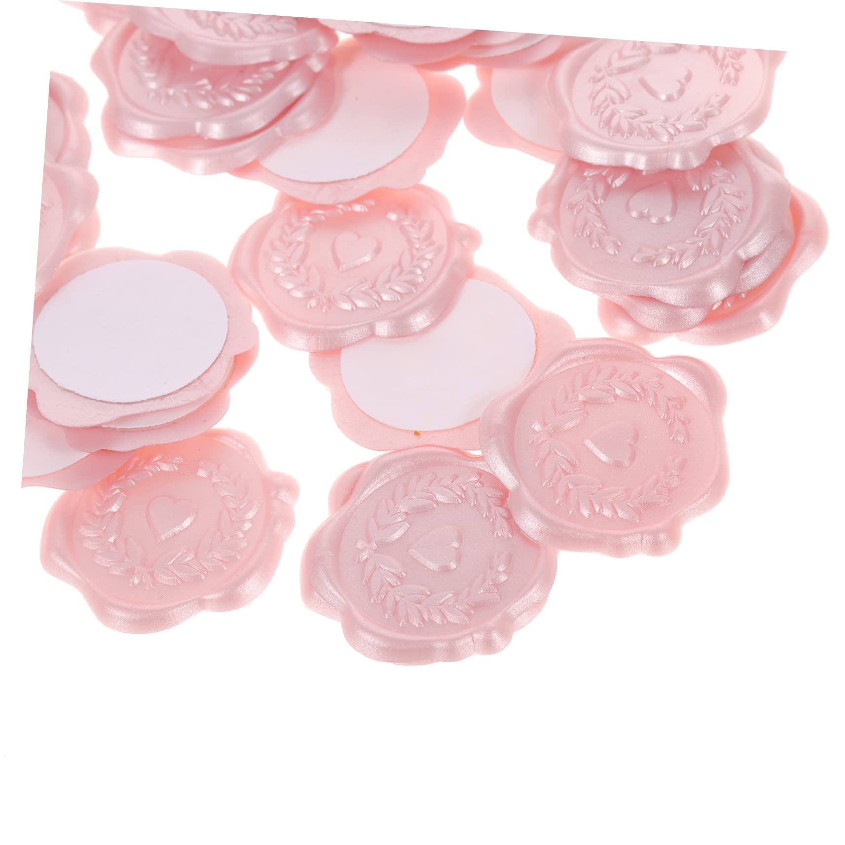 ABOOFAN 200piezas Sellos Adhesivos De Cera Patrón De Corazón Para Decorar Tarjetas Sellos Para Invitaciones y Autoadhesivos Fáciles De Usar