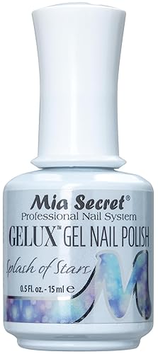 Mia Secret Gelux Soak-off esmalte de uñas de gel color Splash of Stars - Esmalte de gel curado con lámpara de uñas