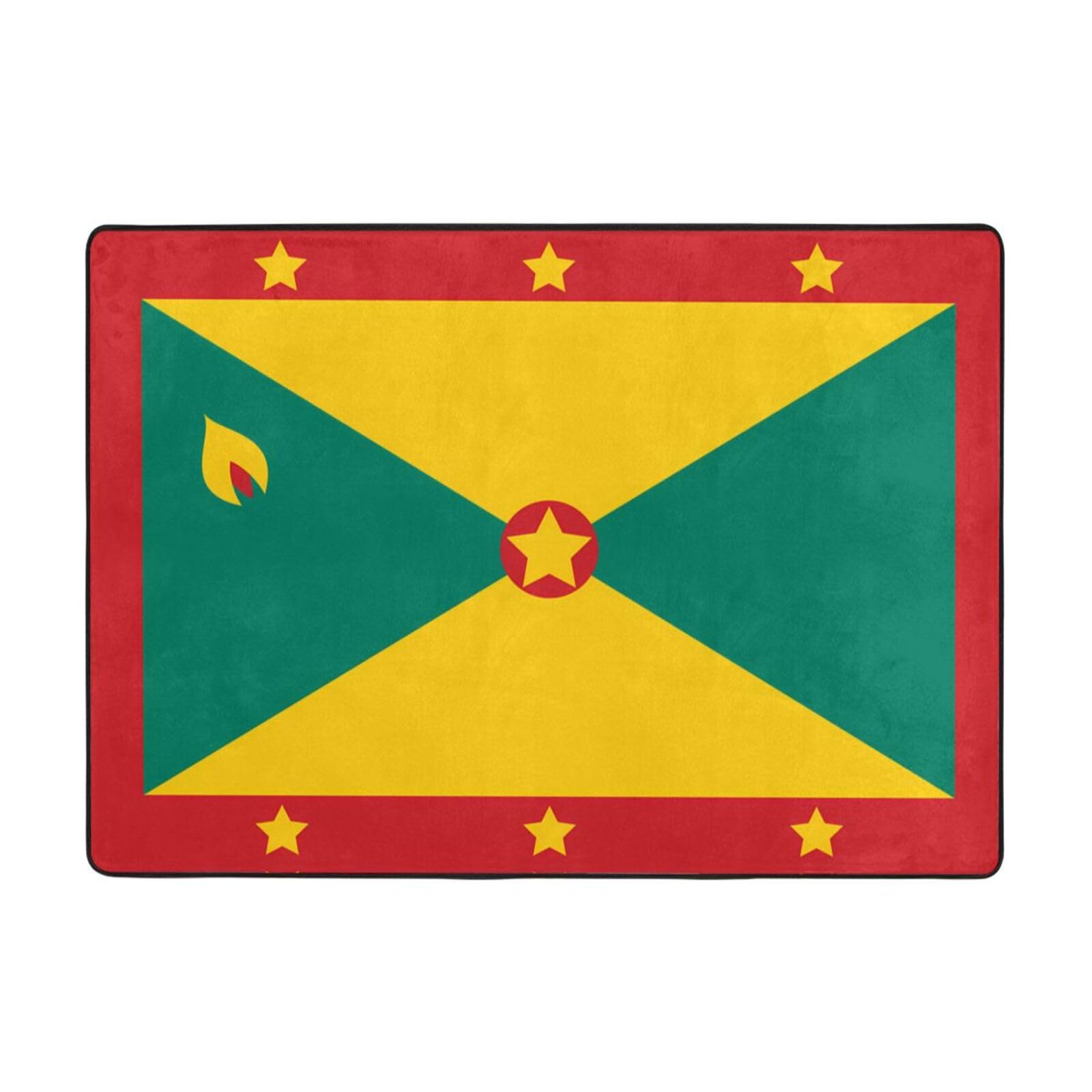 Tapis drapeau Grenade 203x147 cm pour salon et table basse