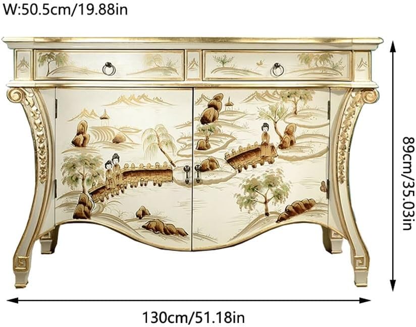 Sideboard Cabinet Chinese Style Entrance Cabinet Living Room Sofa Decoration Light Luxury Storage Sideboard Corridor Shoe Cabinet Sideboard Cabinet with Drawers