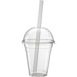 Clear Jumbo Smoothie Straws, Clear Disposable Wide-mouthed Large Milkshake Straws 9\'\' Inches High/Tall 100 pack
