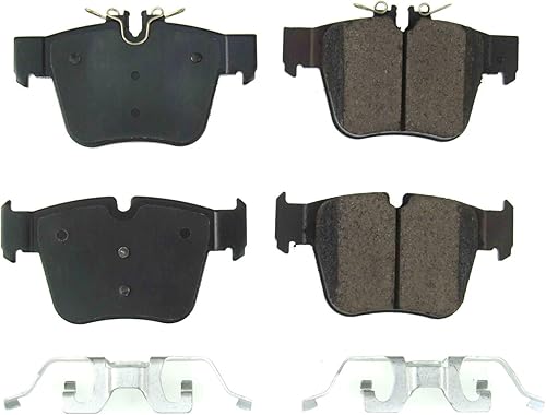 Miniatura 2 de Power Stop 17-1872 Pastillas de freno de cerámica traseras Z17 con hardware para Mercedes C43 AMG, Mercedes C450, Mercedes GLC300, Mercedes GLC350e,