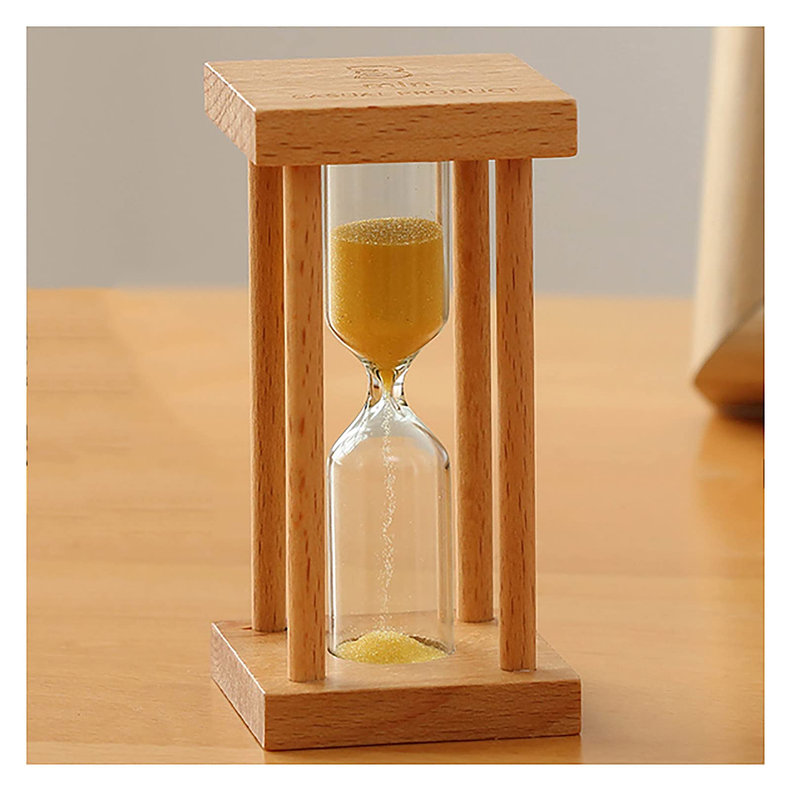 Reloj de Arena, Temporizador de Arena de Madera for niños Que se cepillan los Dientes, Temporizador de Arena de 3/5 Minutos, Asistente de gestión del Tiempo, Regalo Creativo.(Blue,3 Minutes (Round))