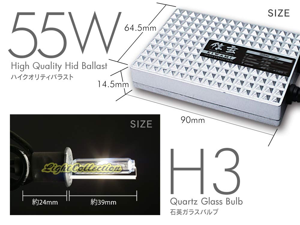 Amazon.co.jp: Shingen HID Kit KIWAMI H3 12000K 55W 24V Headlight