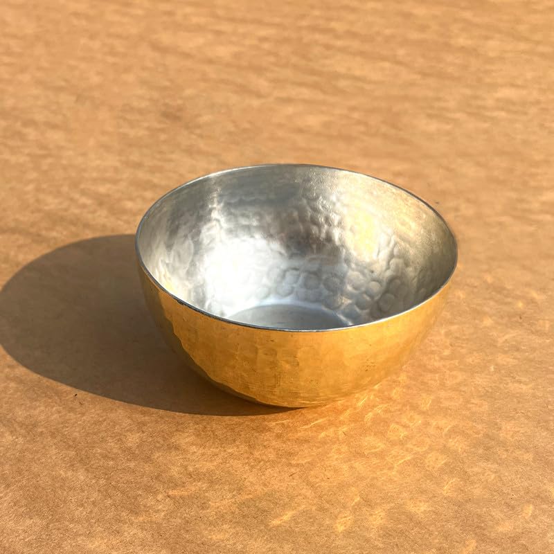 Brass Hammered Design Flat Bottom...