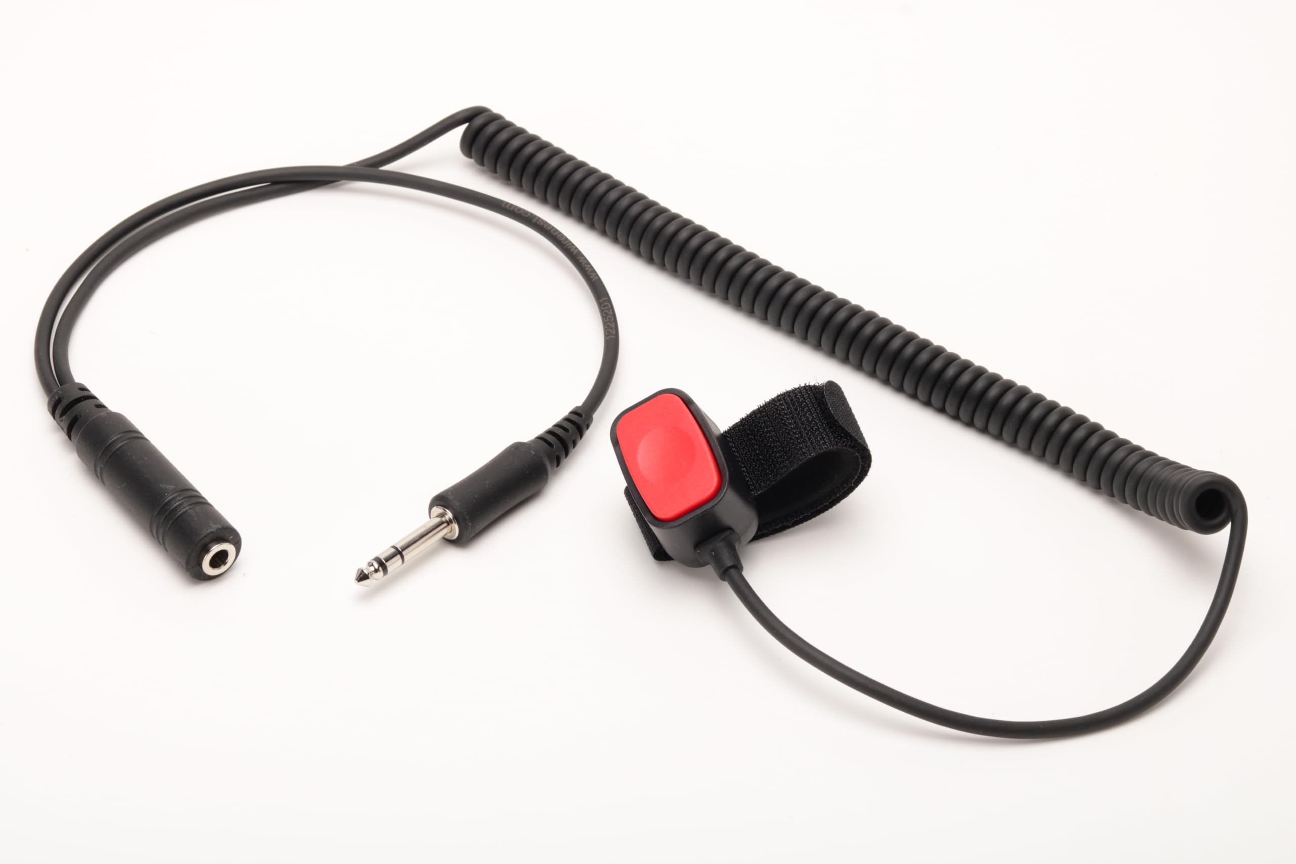 Wirenest® Aviation PTT Button with Velcro Strap – Inline Push-to