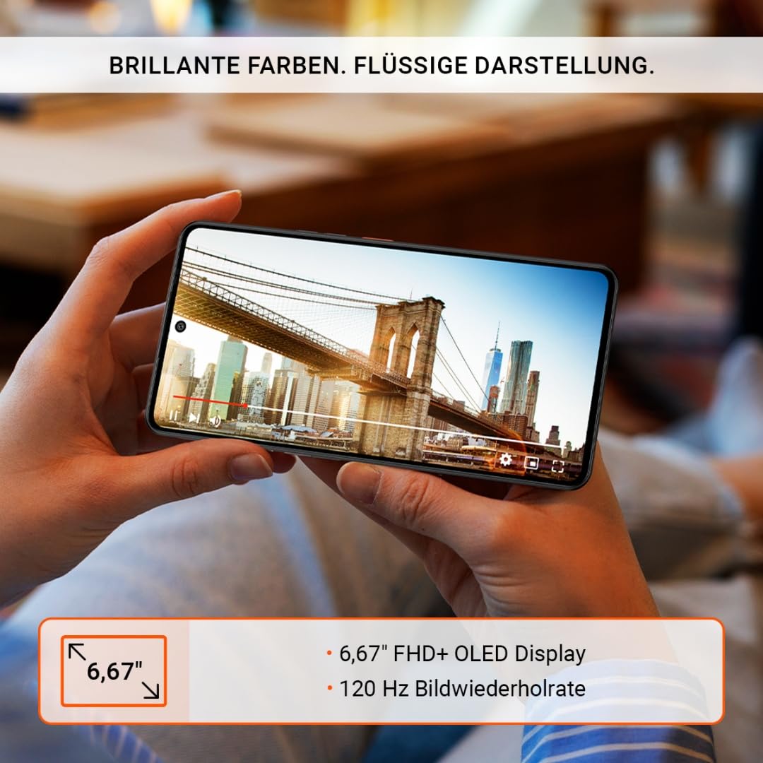 Gigaset GS6 Pro Smartphone, 256GB, 8GB RAM, 6,67-Zoll-OLED-Display, Black | Octa-Core 5G Prozessor, 64+8+2MP Triple-Kamera, 5300 mAh (typ.) Akku, wechselbar, Android 15, Made in Germany