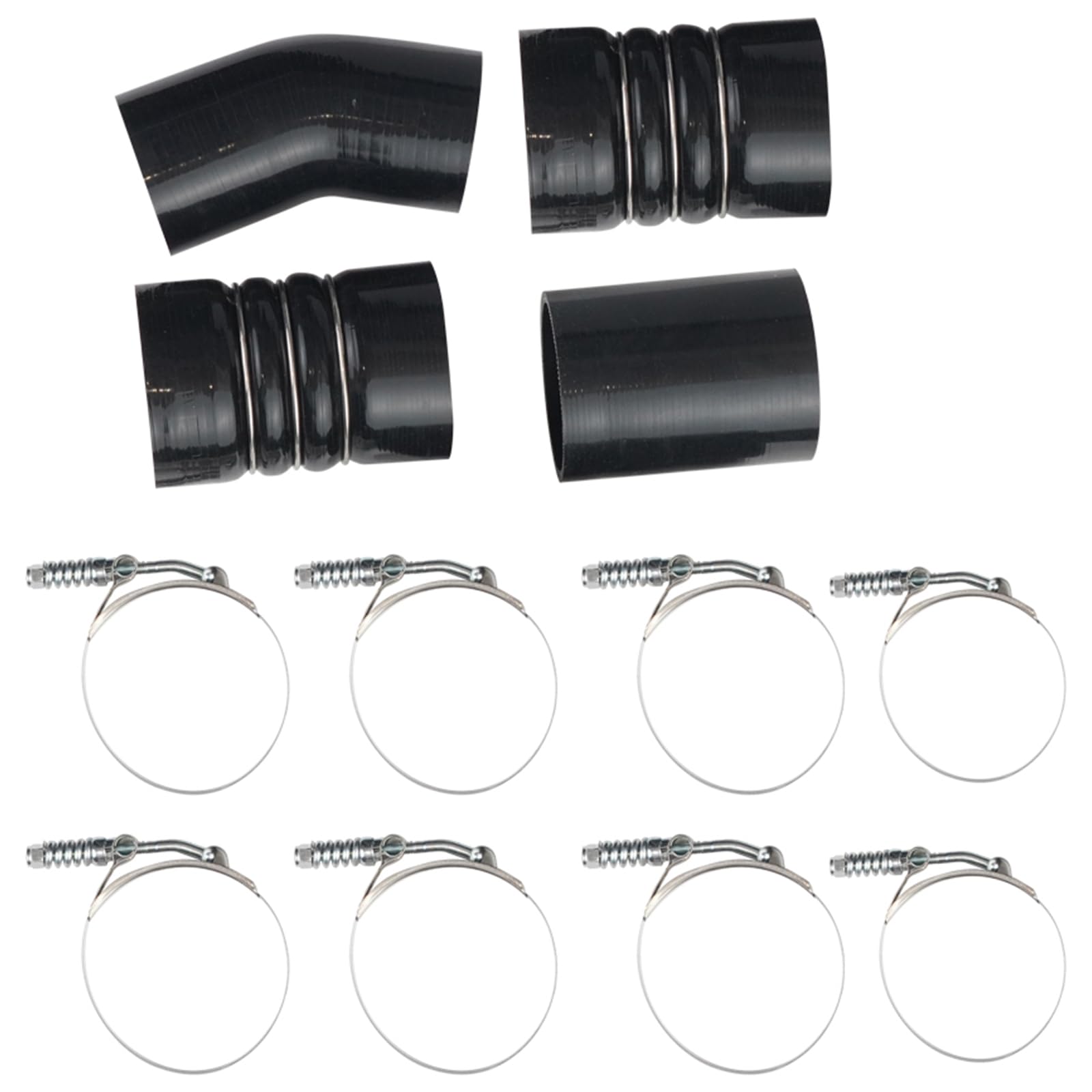 Nucelit Upgraded Intercooler Pipe Hose Assembly For F350 F450 F550 6.0L Power Strokes Engines Design Intercooler Clamps