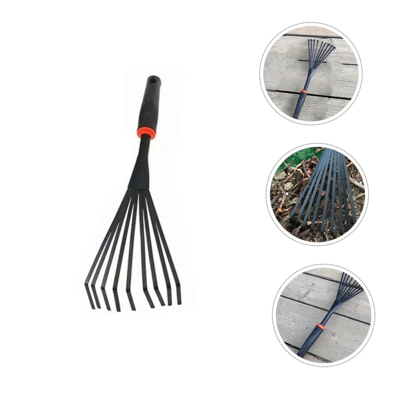 BESTonZON 5 Stück Handrechen Gartenwerkzeug mit Ergonomischem Griff für Gartenarbeit Camping und Outdoor Aktivitäten Robust und Langlebig und Vielseitig