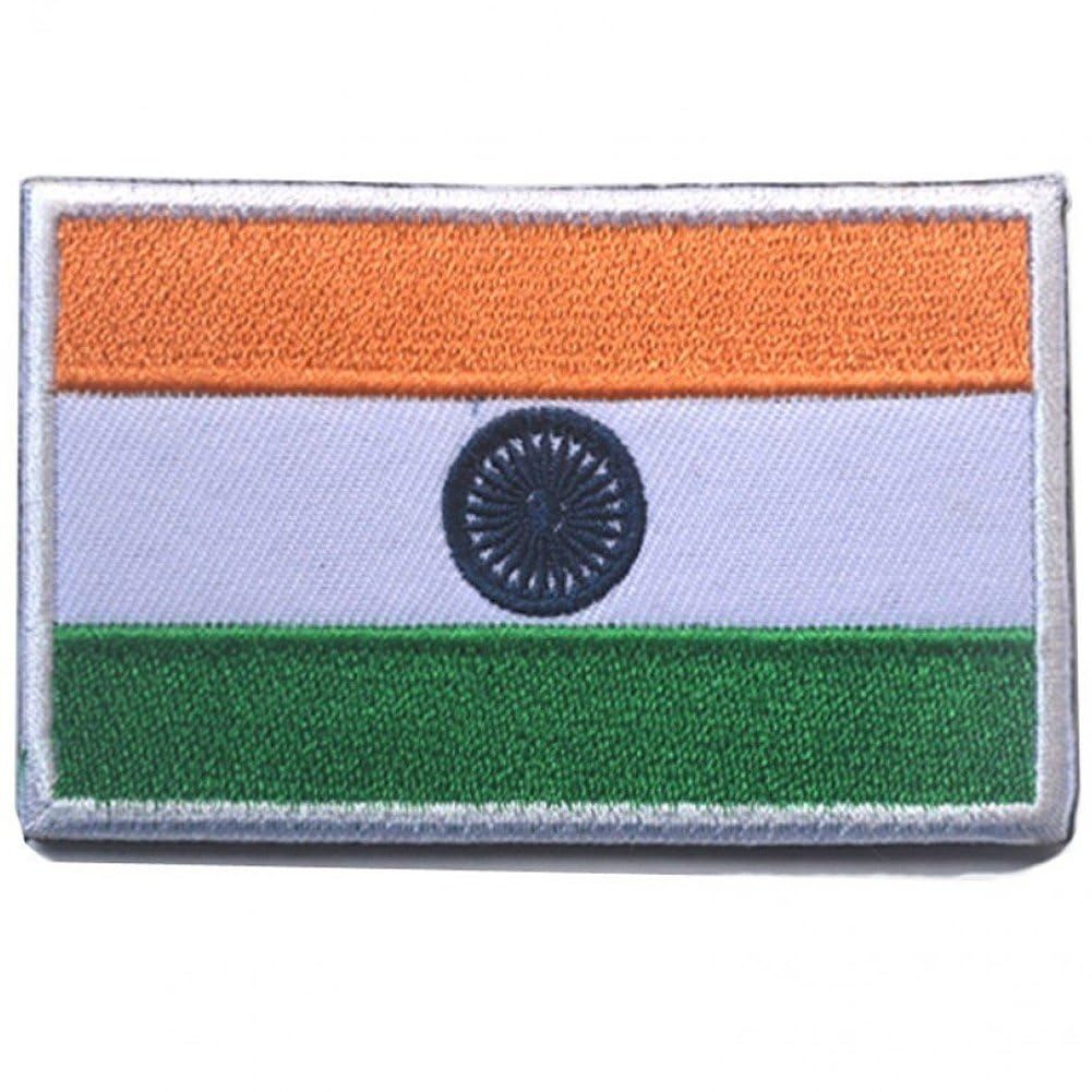 Uzztfa India Flag Patch India Flag Embroidered Patches Indian Flags Military Emblem Patch for Clothes Hat Backpacks Pride Decorations