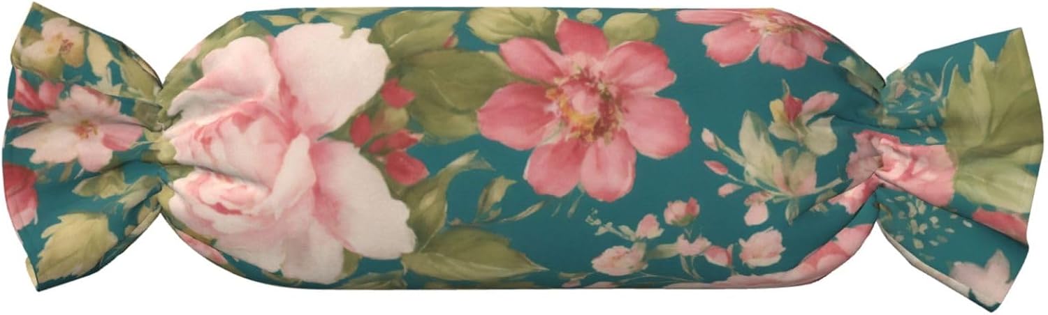 Blossom Flower Print Candy Cylindrical Comfortable Pillow Throw Pillows Home Decor Easy Maintenance