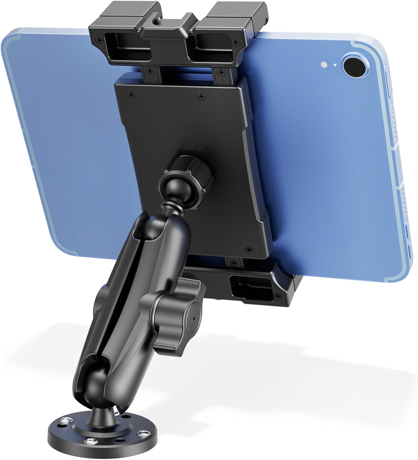 OHLPRO Heavy Duty Tablet Holder for Truck, iPad Holder for Car Drill Base, 360°Adjustable 3-Stage Arm Car Mount for All 7" - 11.5" iPad Pro,Mini,Samsung Tab, Nexus, Great for Desks, Wall, Businesses
