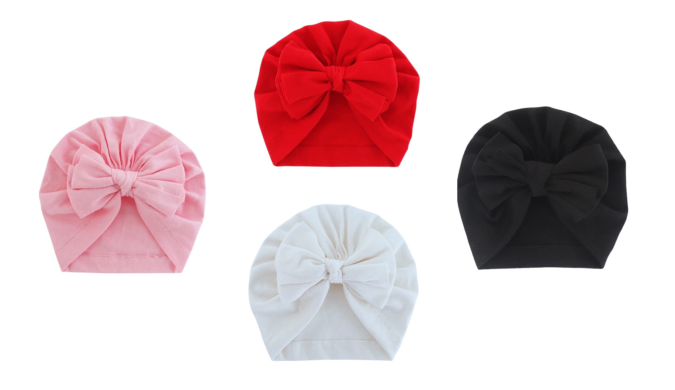 Unisex Cotton Cap (j01_Red_0 Months-12 Months)