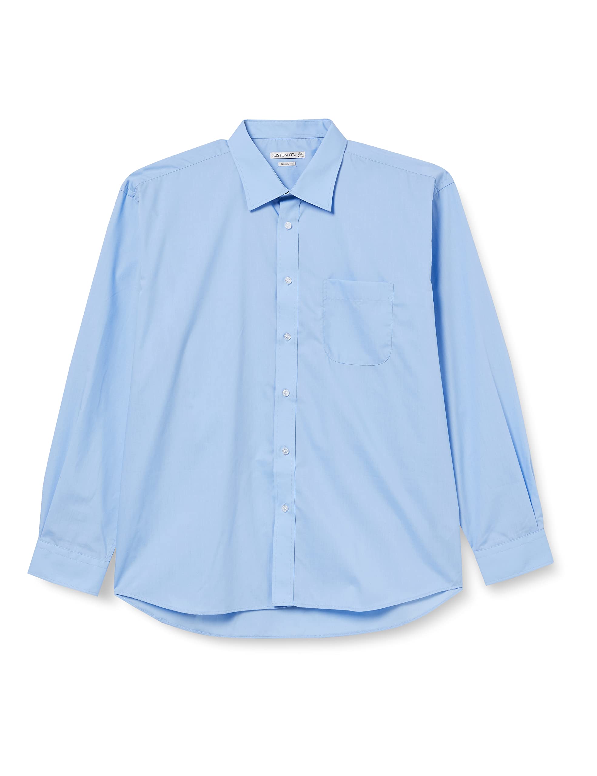 Kustom Kit Men's Kk104 Business Shirt, Blue (Light Blue), 19"