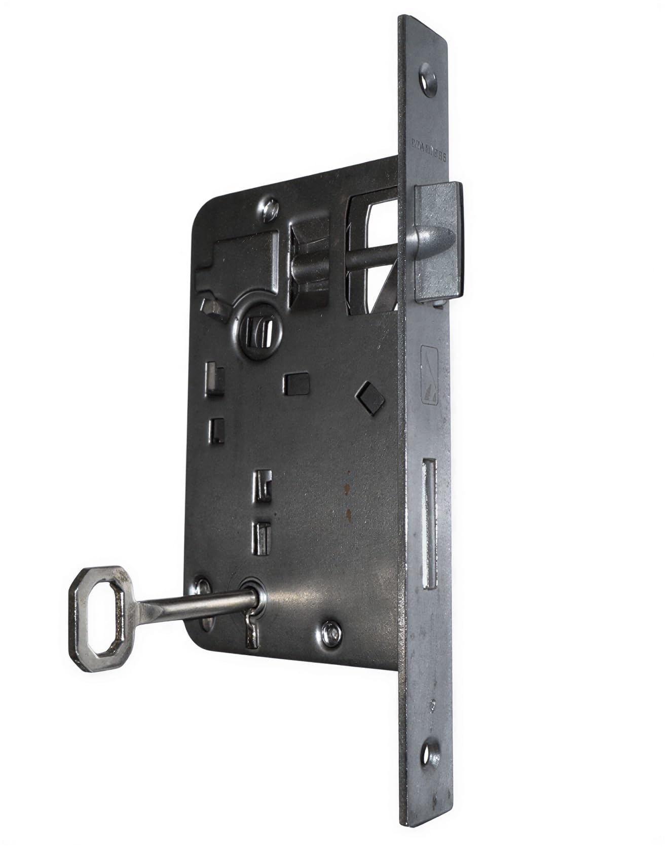 Serratura Bonaiti Giraffa da Infilare per Porta in Legno Entrata 50mm – Bordo Quadro Zincato, Resistente e Facile da Installare