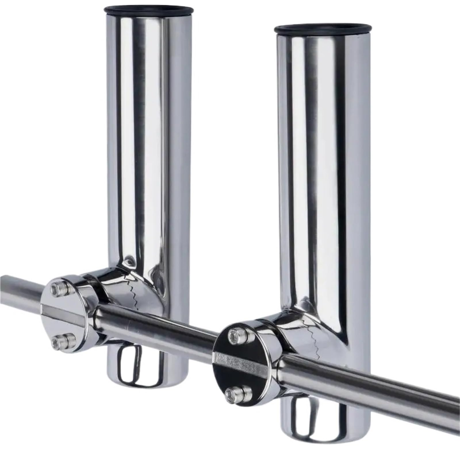 SUBLXPoten Stainless Steel Fishing Rod Holder 2pc Stainless Steel Rotatable Rod Holder with Clamp, Boat Accessories, Fishing Tackle, Tube, 22mm-26mm