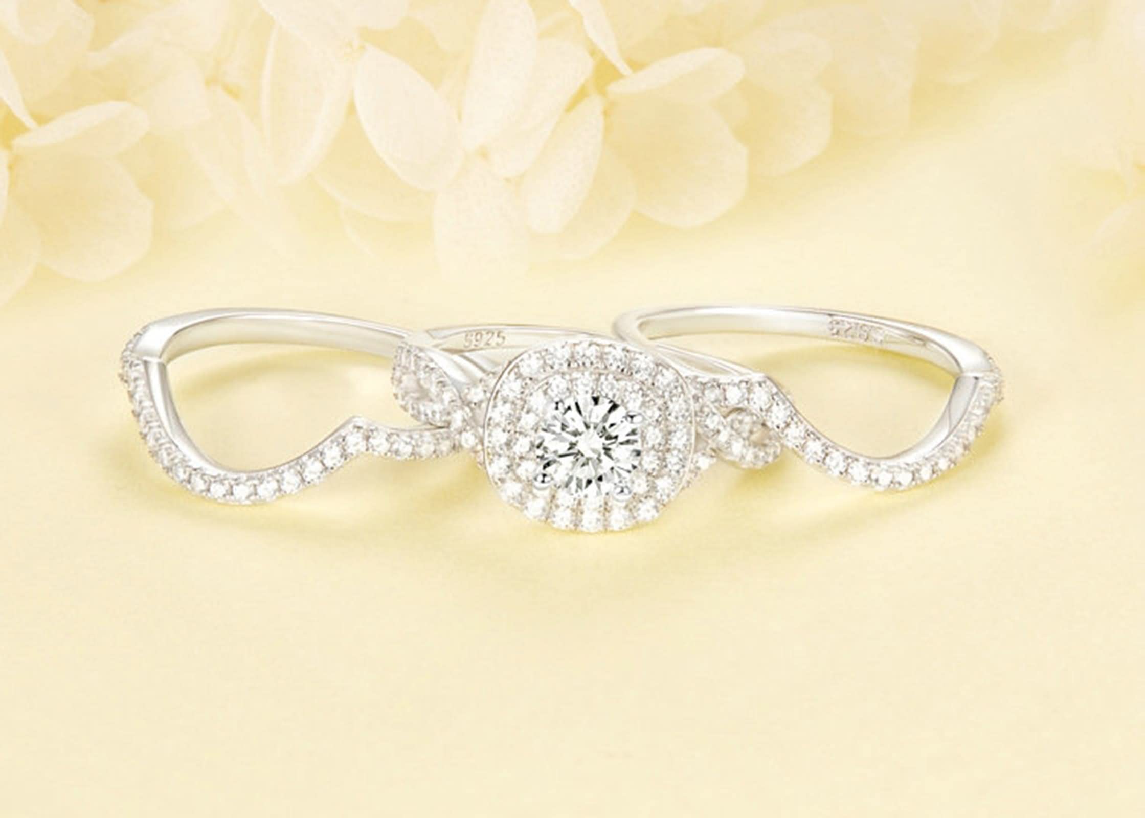 Anelli Donna Argento, Regalo Sorella Semplice Elegante Argento Sterling per San Valentino Compleanno