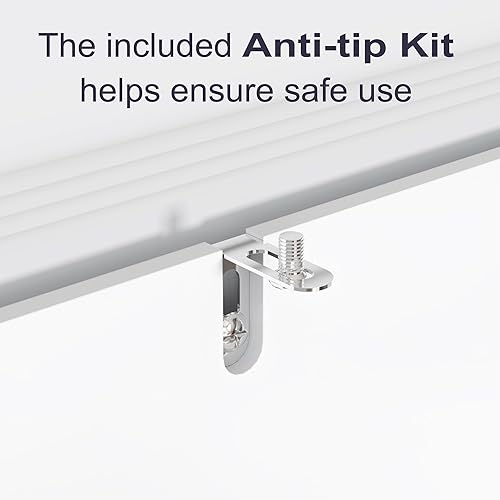 Miniatura 6 de Cómoda de 4 Cajones, Cómoda Blanca Moderna Cajonera de Almacenamiento, Organizador de Gabinete de Almacenamiento Estilo Granja con 4 Cajones para