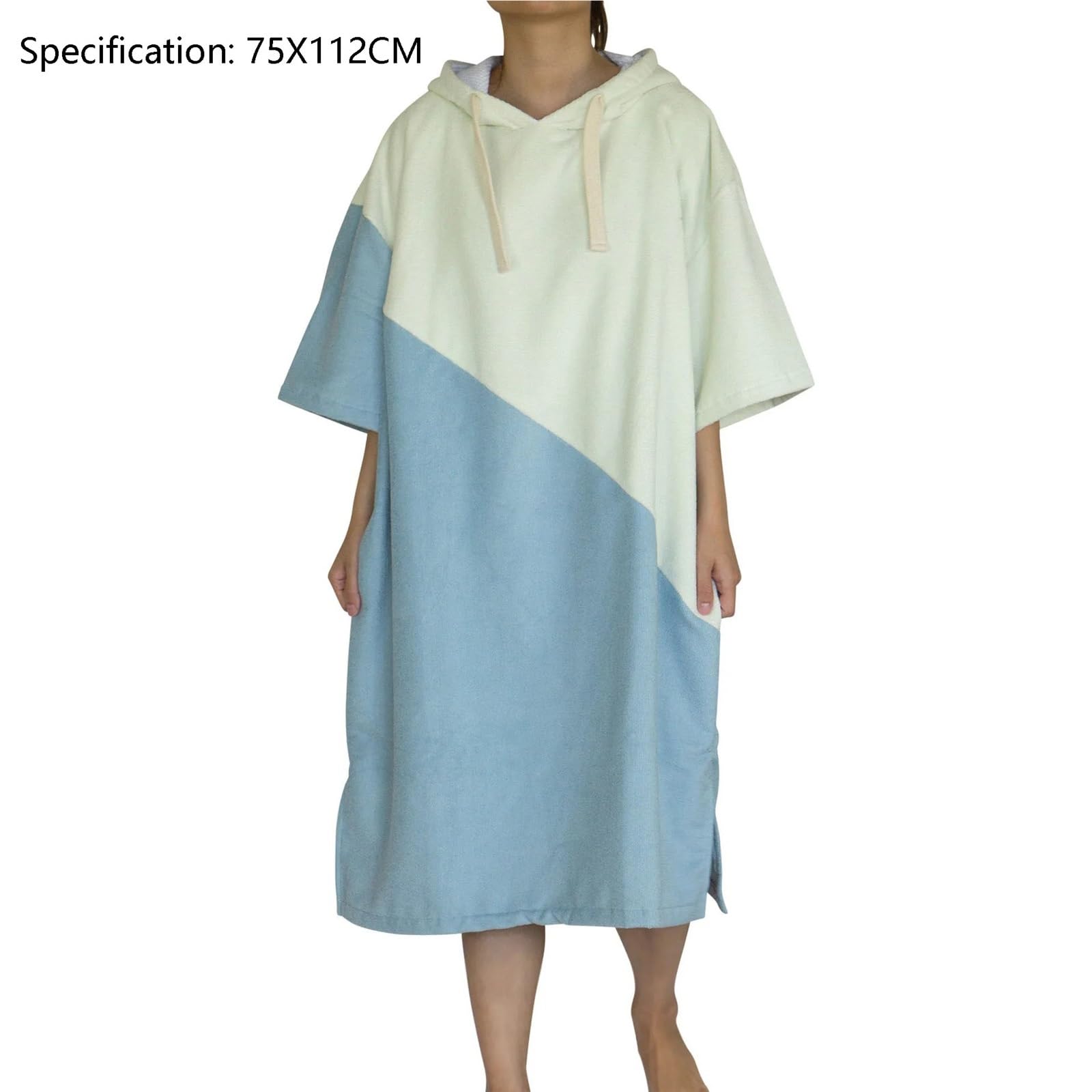 Toalla de Surf Unisex con Capucha, Bata baño, Cambiador, Mantiene el Calor, Poncho Playa Secado rápido, Toalla Buceo Gruesa Poncho de Playa(Green)