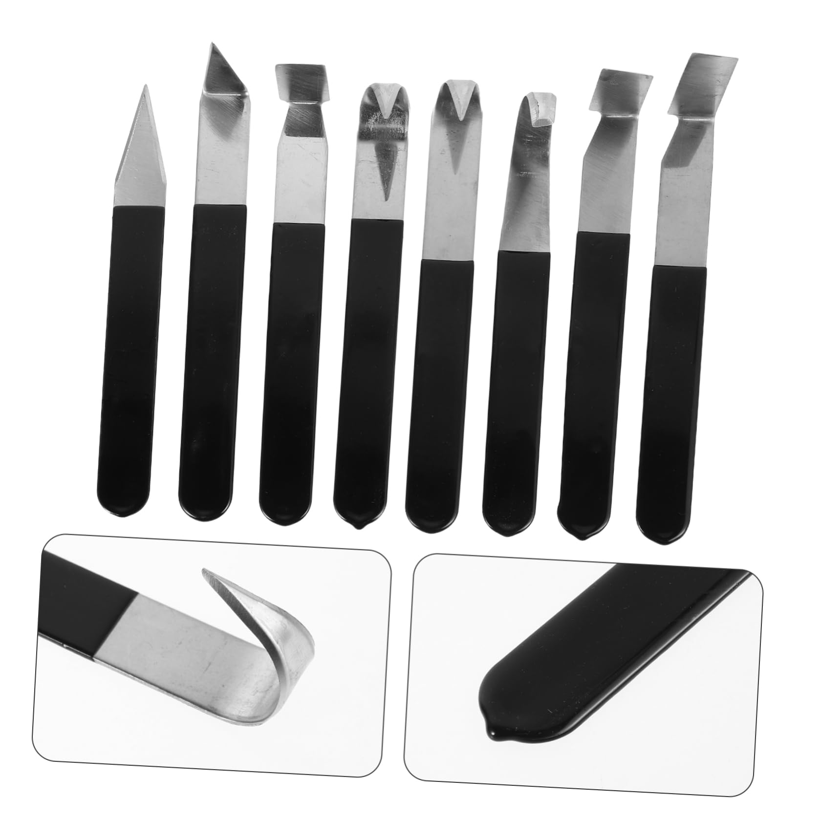 SHINEOFI 8piezas Cuchillo Para Recortar Embriones Herramientas De Acero Inoxidable Para Esculpir y Modelar Arcilla Esculturas